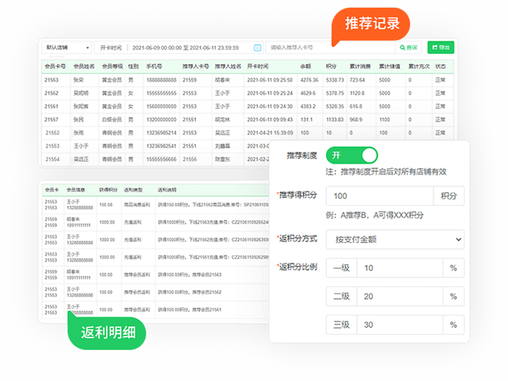 如果老会员推荐新会员办卡，有推荐
            奖励的功能吗？